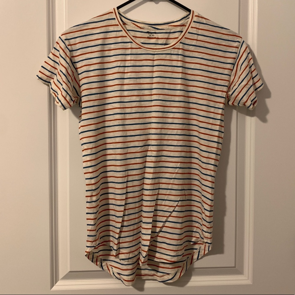 Madewell Red and Blue Cotton Whisper Tee